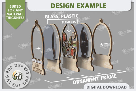 Personalized Baby First Christmas Ornaments Laser Cut Bundle SVG Evgenyia Guschina 