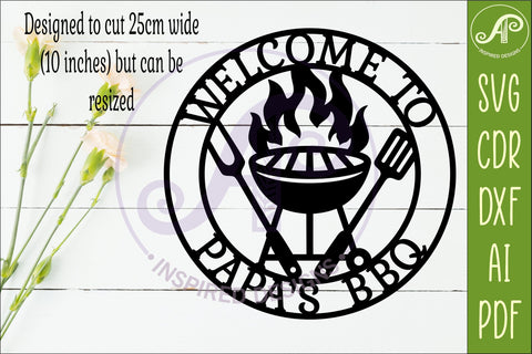 Personalized BBQ Wall Sign SVG Bundle | Dad Grandpa Grandad Grill Sign Files SVG APInspireddesigns 