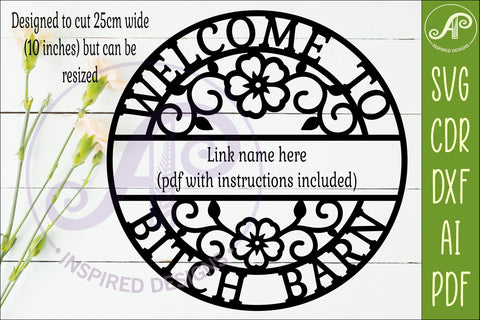 Personalized Bitch Barn SVG Welcome Sign Laser Cut File SVG APInspireddesigns 