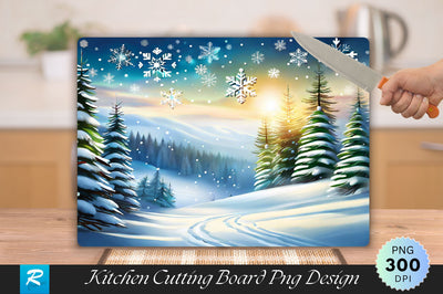 Personalized Christmas countdown Cutting Board Sublimation Regulrcrative 
