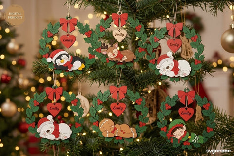Personalized Christmas Ornaments SVG Bundle SVG SvgOcean 