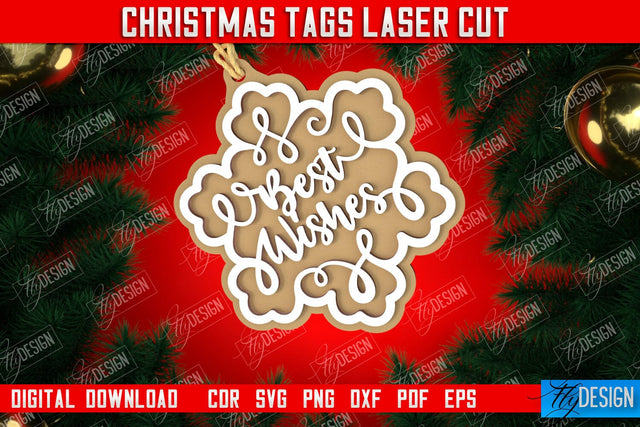 Personalized Christmas Tag | Gift Tags | Christmas Gift Card | Christmas Eve | Xmas Gift | CNC File SVG Fly Design 
