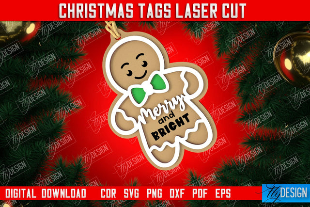 Personalized Christmas Tag | Gift Tags | Christmas Gift Card | Christmas Eve | Xmas Gift | CNC File SVG Fly Design 