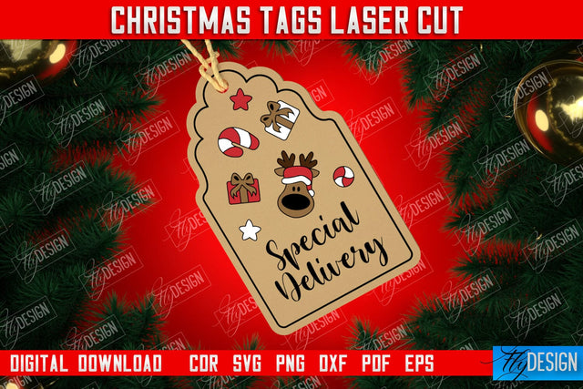 Personalized Christmas Tag | Gift Tags | Christmas Gift Card | Christmas Eve | Xmas Gift | CNC File SVG Fly Design 