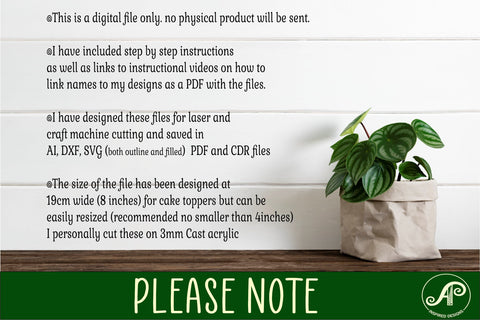 Personalized Crown cake topper SVG laser cut SVG APInspireddesigns 