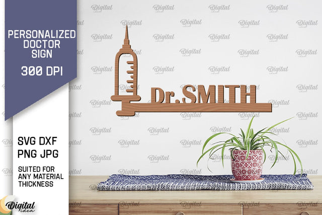 Personalized Doctor Sign Laser Cut. Wall Decor SVG SVG Evgenyia Guschina 