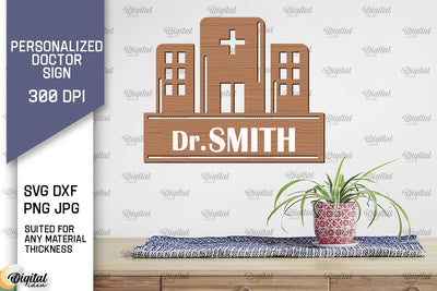 Personalized Doctor Sign Laser Cut. Wall Decor SVG SVG Evgenyia Guschina 