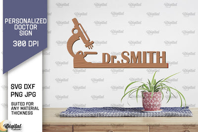 Personalized Doctor Sign Laser Cut. Wall Decor SVG SVG Evgenyia Guschina 