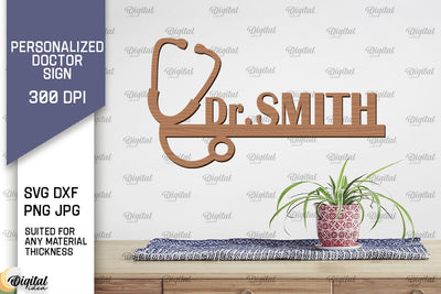 Personalized Doctor Sign Laser Cut. Wall Decor SVG SVG Evgenyia Guschina 
