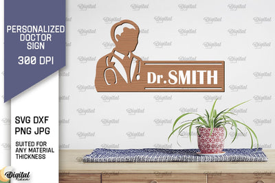Personalized Doctor Sign Laser Cut. Wall Decor SVG SVG Evgenyia Guschina 