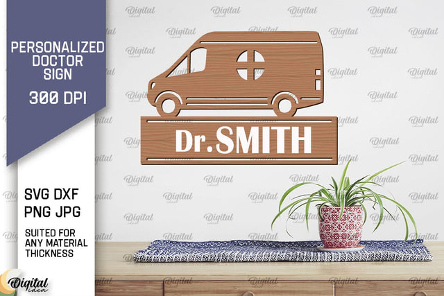 Personalized Doctor Sign Laser Cut. Wall Decor SVG SVG Evgenyia Guschina 