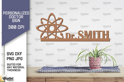 Personalized Doctor Sign Laser Cut. Wall Decor SVG SVG Evgenyia Guschina 
