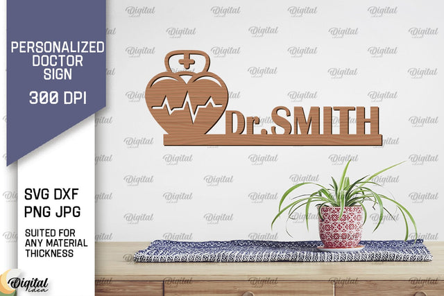 Personalized Doctor Sign Laser Cut. Wall Decor SVG SVG Evgenyia Guschina 
