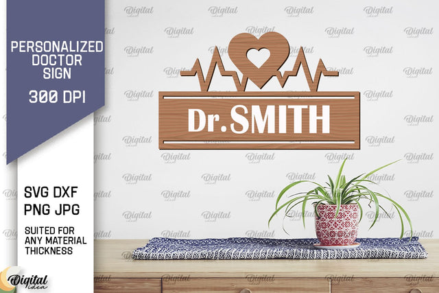 Personalized Doctor Sign Laser Cut. Wall Decor SVG SVG Evgenyia Guschina 
