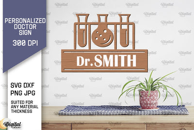 Personalized Doctor Sign Laser Cut. Wall Decor SVG SVG Evgenyia Guschina 