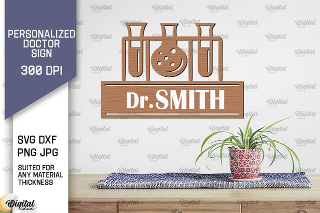 Personalized Doctor Sign Laser Cut. Wall Decor SVG SVG Evgenyia Guschina 