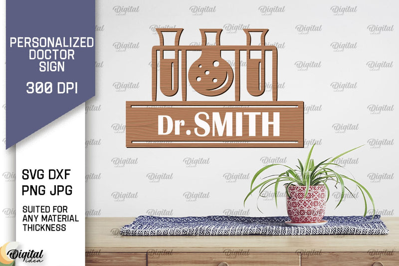 Personalized Doctor Sign Laser Cut. Wall Decor SVG SVG Evgenyia Guschina 