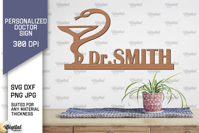 Personalized Doctor Sign Laser Cut. Wall Decor SVG SVG Evgenyia Guschina 