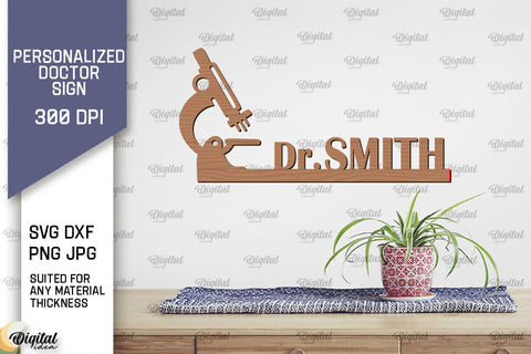 Personalized Doctor Signs Laser Cut Bundle. Wall Decor SVG SVG Evgenyia Guschina 