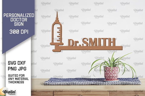 Personalized Doctor Signs Laser Cut Bundle. Wall Decor SVG SVG Evgenyia Guschina 