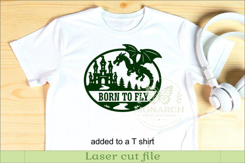 Personalized Dragon Castle Name Sign SVG, Fantasy Nursery SVG APInspireddesigns 