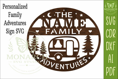 Personalized Family Camping Adventure Sign SVG SVG APInspireddesigns 
