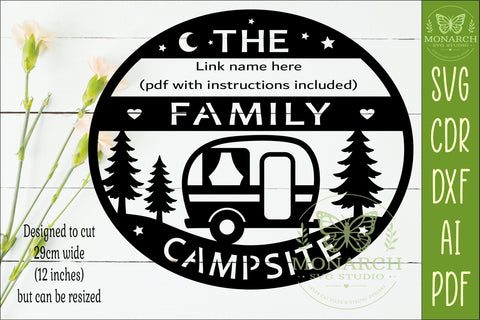 Personalized Family Camping Campsite Sign SVG SVG APInspireddesigns 