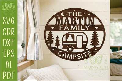 Personalized Family Camping Campsite Sign SVG SVG APInspireddesigns 