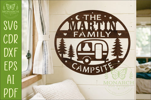 Personalized Family Camping Campsite Sign SVG SVG APInspireddesigns 