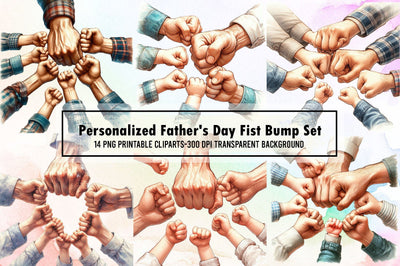 Personalized Father's Day Fist Bump Set Sublimation designartist 