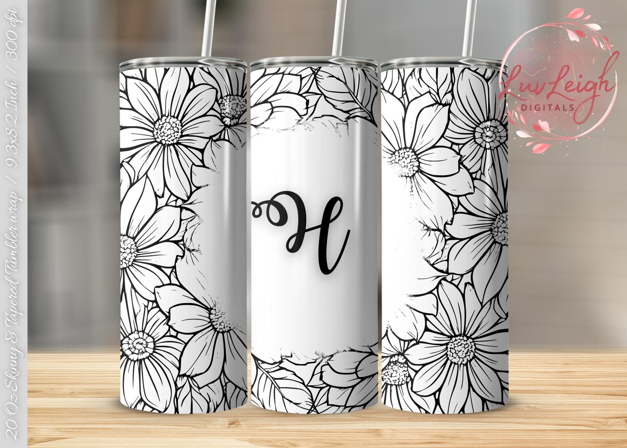 Personalized Floral Tumbler