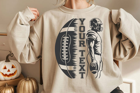 Personalized Football Player SVG PNG: American Football Design SVG DesignDestine 