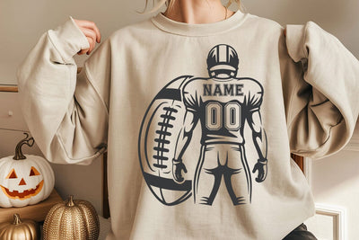 Personalized Football Player SVG PNG: American Football Design SVG DesignDestine 