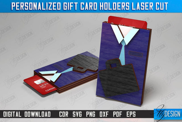Personalized Gift Card Holder | Gift Idea | Uniform Greeting Card | CNC File SVG Fly Design 