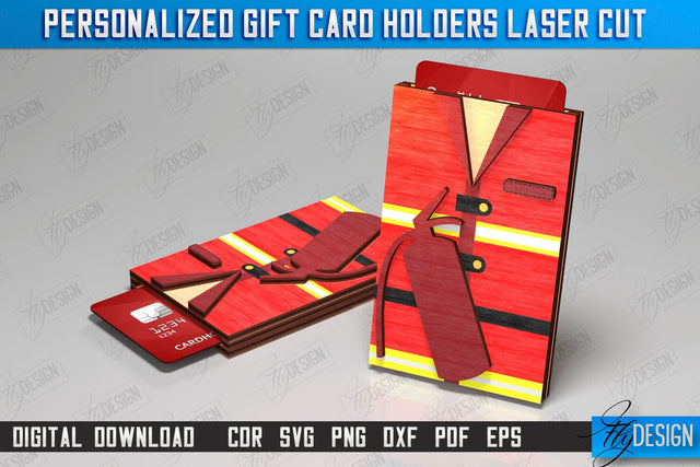 Personalized Gift Card Holder | Gift Idea | Uniform Greeting Card | CNC File SVG Fly Design 