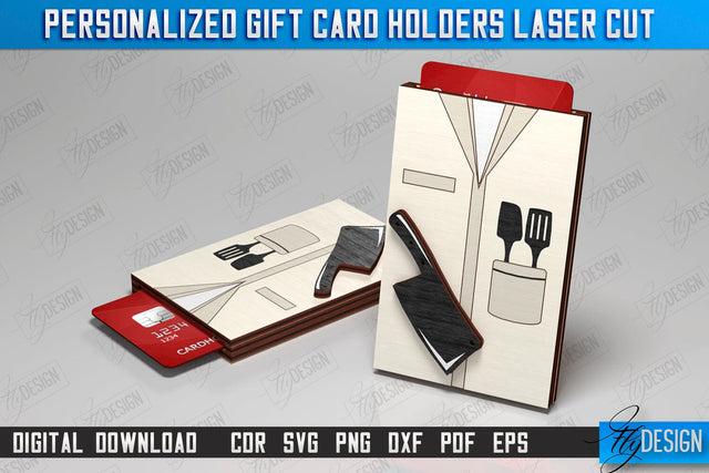 Personalized Gift Card Holder | Gift Idea | Uniform Greeting Card | CNC File SVG Fly Design 