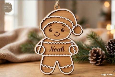 Personalized Gingerbread Ornament SVG Bundle SVG SvgOcean 