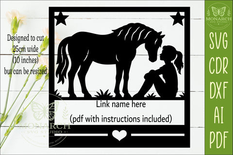 Personalized Horse Girl Name Sign SVG. Equestrian Decor SVG APInspireddesigns 