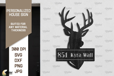 Personalized House Sign Laser Cut. Home Decor SVG SVG Evgenyia Guschina 