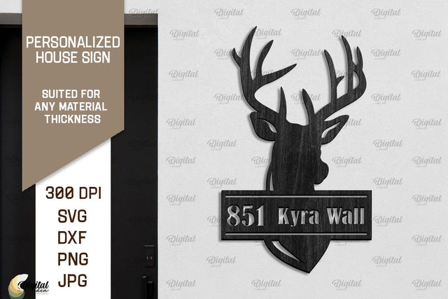 Personalized House Sign Laser Cut. Home Decor SVG SVG Evgenyia Guschina 