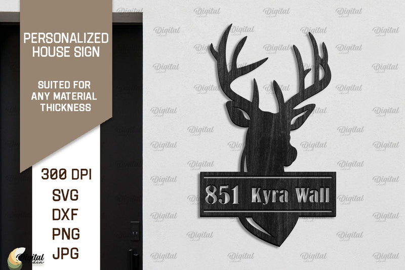 Personalized House Sign Laser Cut. Home Decor SVG SVG Evgenyia Guschina 