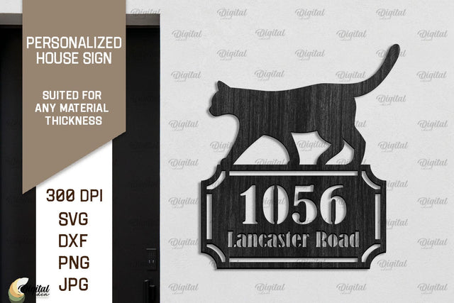 Personalized House Sign Laser Cut. Home Decor SVG SVG Evgenyia Guschina 