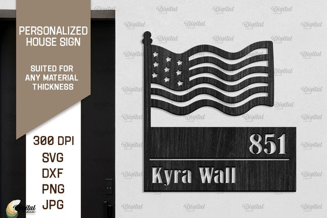 Personalized House Sign Laser Cut. Home Decor SVG SVG Evgenyia Guschina 