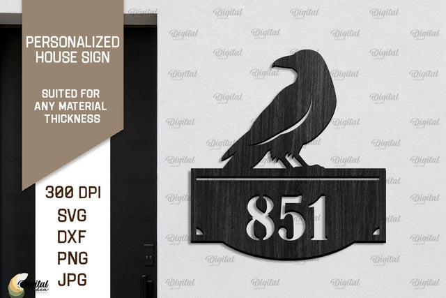 Personalized House Sign Laser Cut. Home Decor SVG SVG Evgenyia Guschina 