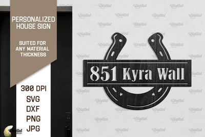 Personalized House Sign Laser Cut. Home Decor SVG SVG Evgenyia Guschina 