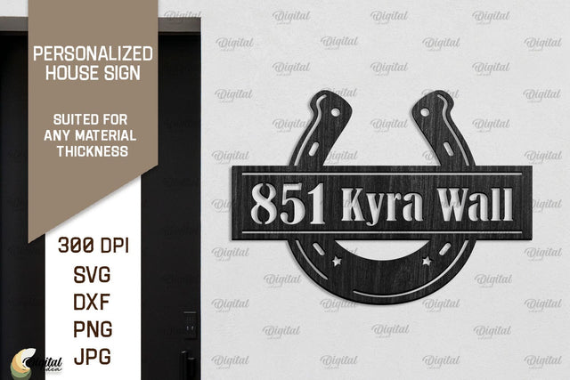 Personalized House Sign Laser Cut. Home Decor SVG SVG Evgenyia Guschina 