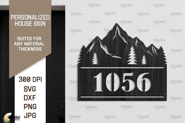 Personalized House Sign Laser Cut. Home Decor SVG SVG Evgenyia Guschina 