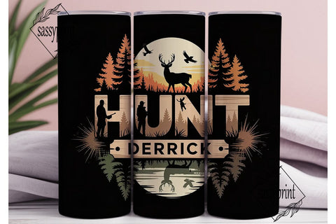 Personalized Hunting 20oz Tumbler Sublimation sassyprint 