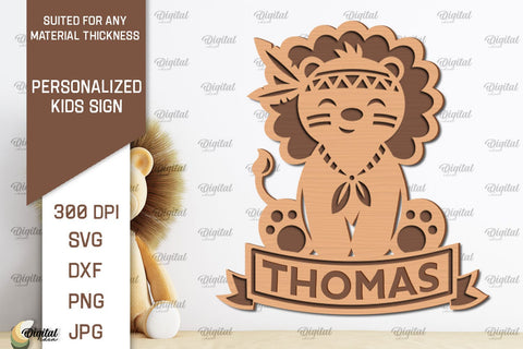 Personalized Kids Sign Laser Cut. Baby Room Art SVG Design SVG Evgenyia Guschina 