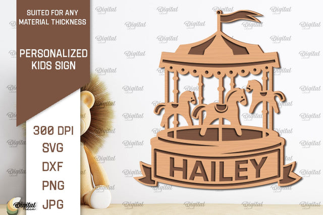 Personalized Kids Sign Laser Cut. Baby Room Art SVG Design SVG Evgenyia Guschina 